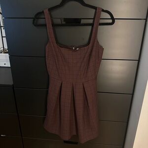 aritzia plaid mini dress